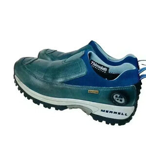 Merrell Womens Polar Moc Navy Slip On Size 7 Waterproof Thinsulate Insulated